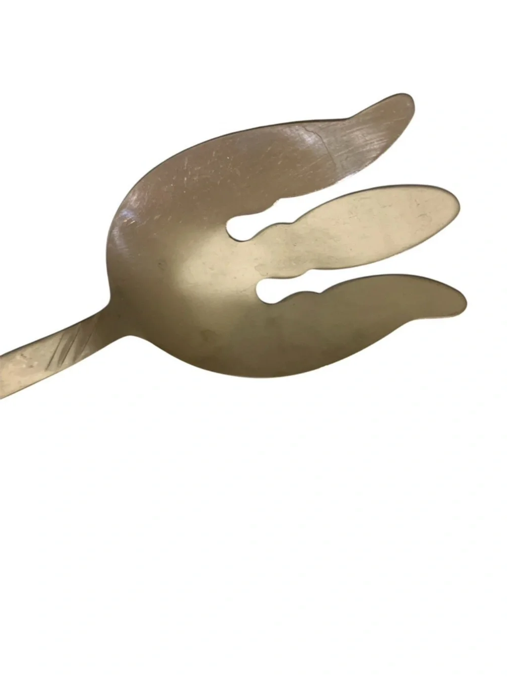 Vintage Stainless Steel Salad Serving Fork Tulip Shape MCM Japan